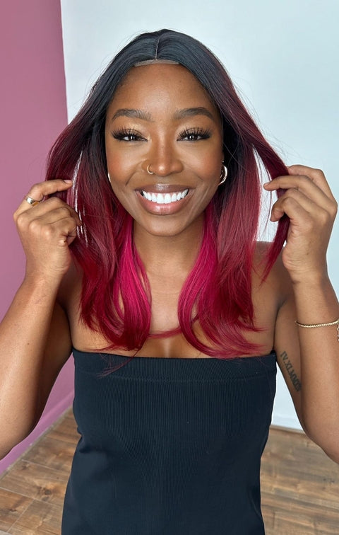 LACE WIG ALEXIA - VERMELHO COR 2314 (PREMIUM)