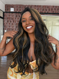 LACE FRONT DÁLIA - CASTANHO ESCURO COM MECHAS TTF2/27 SLEEK (PREMIUM)