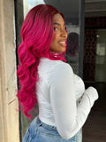 LACE FRONT WILMA - ROSE RED/TT118A (PREMIUM)