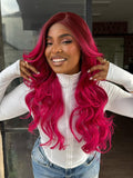 LACE FRONT WILMA - ROSE RED/TT118A (PREMIUM)