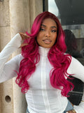 LACE FRONT WILMA - ROSE RED/TT118A (PREMIUM)