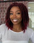 LACE FRONT NU LOCS SPRING TWIST 14 - MARSALA T1B/BUG  (FIBRA SINTÉTICO)