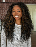LACE FRONT SILVIA -  PRETO COM MECHAS F2/27 SLEEK (PREMIUM)