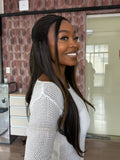 LACE FRONT CIDA - CASTANHO ESCURO COM MECHAS TTF2/27 SLEEK (PREMIUM)