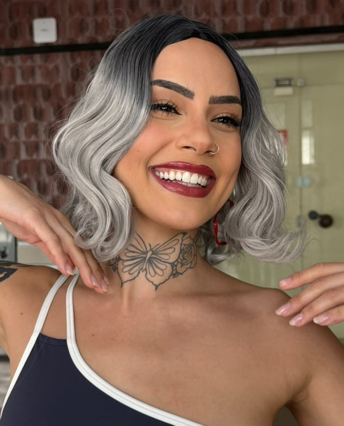 WIG ELENA - OMBRE PLATINADO (ORGÂNICA)
