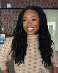 LACE FRONT NU LOCS FRENCH MLF618 - PRETO 1B (FIBRA SINTÉTICO)