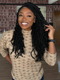 LACE FRONT NU LOCS FRENCH MLF618 - PRETO 1B (FIBRA SINTÉTICO)