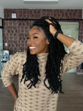 LACE FRONT NU LOCS FRENCH MLF618 - PRETO 1B (FIBRA SINTÉTICO)