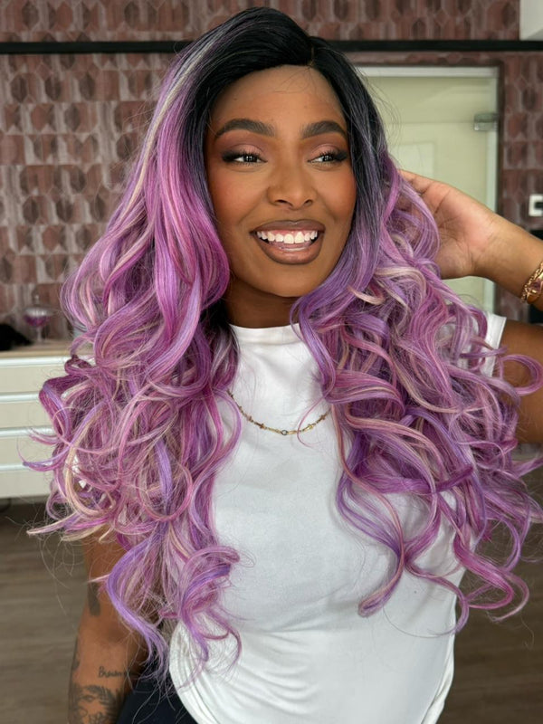 LACE FRONT HELEN – LILÁS MESCLADO M.PK/YEW4 (PREMIUM)