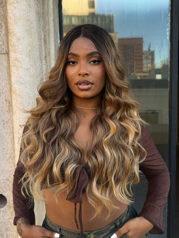 LACE FRONT ALISON - OMBRE LOIRO RT4/5/27K#  (ORGÂNICA)