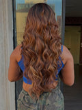 LACE FRONT ALISON - CASTANHO COM MECHAS LOIRA RH4/30K/27P  (ORGÂNICA)