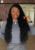 LACE FRONT NU LOCS FRENCH MLF620 - PRETO 1B (FIBRA SINTÉTICO)